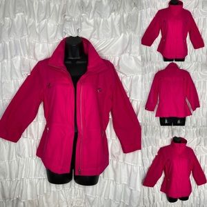 Chico’s Hot pink cropped sleeve windbreaker